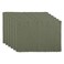 DII Basic Everyday Ribbed Tabletop 100% Cotton, Placemat Set, 13x19, Artichoke, 6 Piece