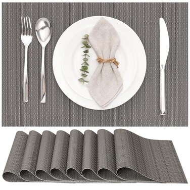 Myir JUN Placemats Set of 8 Kitchen and Dining Table Placemats