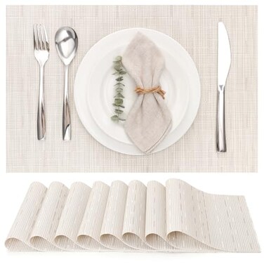 Myir JUN Placemats Set of 8 Kitchen and Dining Table Placemats