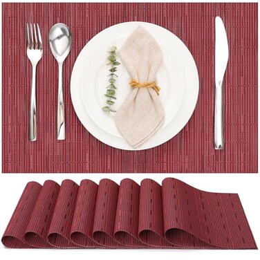 Myir JUN Placemats Set of 8 Kitchen and Dining Table Placemats