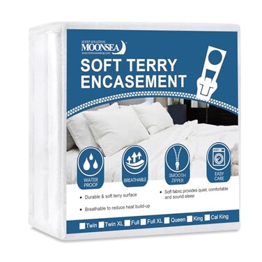 Twin Mattress Protector Zippered,Soft Terry Surface Mattress Encasement