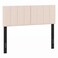 GIANTEX Linen Upholstered Headboard, Adjustable Width Vertical Channel Tufting Headboard Only with Solid Wood Legs, Attach Frame, Rectangular Headboards for Queen Full Bed, Beige