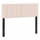 GIANTEX Linen Upholstered Headboard, Adjustable Width Vertical Channel Tufting Headboard Only with Solid Wood Legs, Attach Frame, Rectangular Headboards for Queen Full Bed, Beige