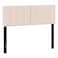 KOMFOTT Linen Upholstered Headboard for FullQueen Size Bed, Vertical Channel Tufted Rectangular Headboard with Solid Wood LegsAdjustable Width, Padded Bed Backboard, Easy Assembly, Beige
