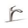 KOHLER 30468-VS Rival Single Handle Pull-Out Kitchen Sink Faucet, 1.5 GPM, High-Arch Swing Spout, Two-Function Sprayhead, Vibrant Stainless