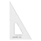 Pacific Arc's Scholastic Triangle - 12 inch - Clear - 30/60 Angle - Plain Edge - Polystyrene - Technical Drawing Tools, Drafting, Architect and Engineering.