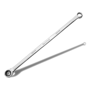 DURATECH 19mm Extra Long Ratcheting Wrench, Metric, CR-V Steel