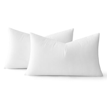 MIULEE 12x20 Pillow Inserts Set of 2, Rectangle Decorative Throw Pillows