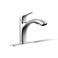 KOHLER 30468-CP Rival Single Handle Pull-Out Kitchen Sink Faucet, 1.5 GPM, High-Arch Swing Spout, Two-Function Sprayhead, Polished Chrome
