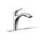 KOHLER 30468-CP Rival Single Handle Pull-Out Kitchen Sink Faucet, 1.5 GPM, High-Arch Swing Spout, Two-Function Sprayhead, Polished Chrome