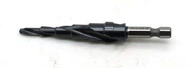 TEMO M35 Cobalt AITiN Spiral Step Drill Bit 3/16-1/2" 6 Size 1/4" Hex Shank