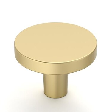 Amerdeco 10 Pack Brushed Gold Cabinet Knobs Single Hole Cabinet Pulls