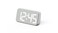 mooas Cosy Fabric LED Desk Clock, Digital Alarm Clock (Light Grey