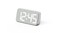 mooas Cosy Fabric LED Desk Clock, Digital Alarm Clock (Light Grey