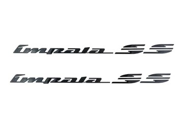 Aimoll Pair Set 1994-1996 Impala Ss Emblems Rear Quarter Panel 3D Letter Badge Car Nameplate Replacement for Impala (Gloss Black