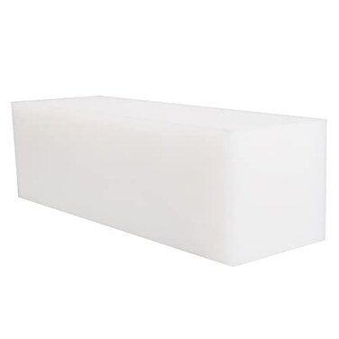 UPTTHOW UHMW Tapping Block Ultra High Molecular Weight Polyethylene Rectangular Solid Plastic Blocks for Machining Home Improvement DIY Projects（2.4 * 2.4 * 8 in
