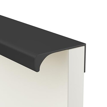 Goldenwarm 10 Pack 5in Black Finger Edge Pulls for Black Cabinet Handles
