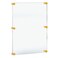Azar Displays 105536-GLD Acrylic Floating Double Panel Wall Frame,24" x 36" Graphic Size, Overall Frame Size: 28" x 40", Gold