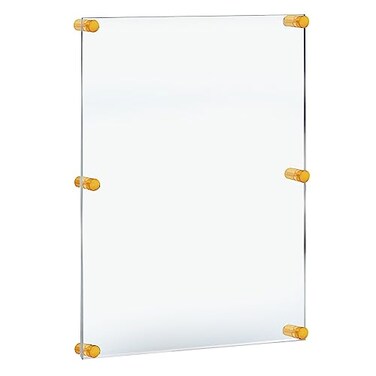 Azar Displays 105536-GLD Acrylic Floating Double Panel Wall Frame,24" x 36" Graphic Size, Overall Frame Size: 28" x 40", Gold