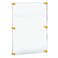 Azar Displays 105536-GLD Acrylic Floating Double Panel Wall Frame,24" x 36" Graphic Size, Overall Frame Size: 28" x 40", Gold