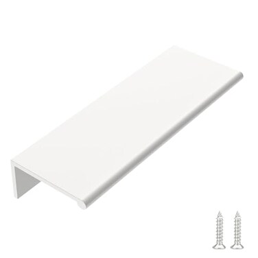Goldenwarm 5 Pack 3in White Finger Edge Pulls Kitchen Drawer Handles