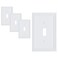 treewell 4-Pack Zinc Alloy Single Toggle Light Switch Cover Plate, Solid Wall Plate