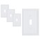 treewell 4-Pack Zinc Alloy Single Toggle Light Switch Cover Plate, Solid Wall Plate