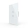 LIVOLO Modern Electrical Light Switch Tempered Glass Panel Single Pole Wall Touch Light Switch with Led Indicator,No Neutral Wire,2 Circles 1 Way (White
