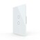 LIVOLO Modern Electrical Light Switch Tempered Glass Panel Single Pole Wall Touch Light Switch with Led Indicator,No Neutral Wire,2 Circles 1 Way (White