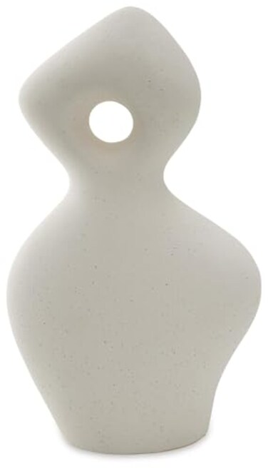 Signature Design by Ashley Modern Ceramic Abstract Sculpture, Off White