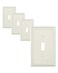 TREEWELL 4-Pack Single Toggle Light Switch Cover Plate, Light Almond