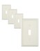 TREEWELL 4-Pack Single Toggle Light Switch Cover Plate, Light Almond
