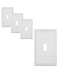 TREEWELL 4-Pack Single Toggle Light Switch Cover Plate, White