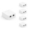 VCELINK Cat6 RJ45 Surface Mount Box Shielded 2-Port, 5-Pack, White