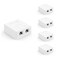 VCELINK Cat6 RJ45 Surface Mount Box Shielded 2-Port, 5-Pack, White