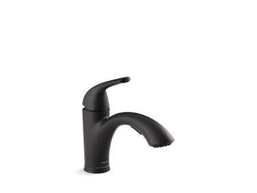 Kohler Sterling 24275-BL Medley Pull-Out Kitchen Faucet, 1.5 GPM, High Arch Spout, Single-Handle, Two-Function Sprayhead, Temperature Memory, Easy Installation, Durable Material, Matte Black