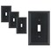 treewell 4-Pack Zinc Alloy Single Toggle Light Switch Cover Plate, Solid Wall Plate