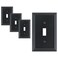 treewell 4-Pack Zinc Alloy Single Toggle Light Switch Cover Plate, Solid Wall Plate