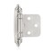 Vallecloud Brushed Nickel Cabinet Hinges, 1/2” Overlay, 4 Pack