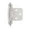 Vallecloud Brushed Nickel Cabinet Hinges, 1/2” Overlay, 4 Pack