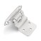 Vallecloud Brushed Nickel Kitchen Cabinet Hinges, 3/8” Inset, 10 Pack