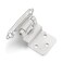 Vallecloud Brushed Nickel Kitchen Cabinet Hinges, 3/8” Inset, 10 Pack