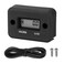 Bittwee Digital Inductive Hour Meter Waterproof IP68 Engine Timer Black