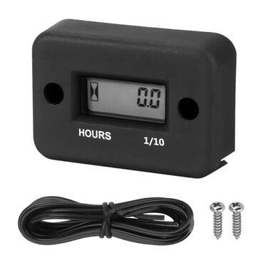 Bittwee Digital Inductive Hour Meter Waterproof IP68 Engine Timer Black