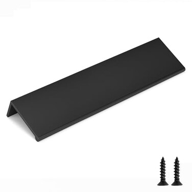 Goldenwarm 10 Pack 6-1/4in Black Finger Edge Pulls for Kitchen Handles