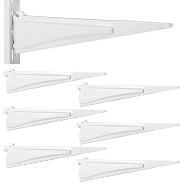 Menkxi 6 Pcs Track Locking Shelf Bracket, 12 Inch