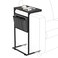 Vantic C Shaped End Table, Small Side Table for Couch