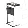 Vantic C Shaped End Table, Small Side Table for Couch