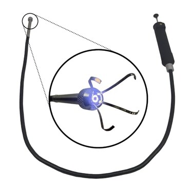 Vividia Grabber Borescope Retrieval Pickup Tool with USB Camera, LED Lights, Detachable Magnet for iOS/Android (Diameter 8mm Probe