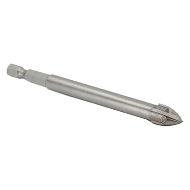 Drill America 1/2" Carbide Tipped 4 Flute GlassTile Drill Bit with Hex Shank, DWD4FGDHEX Series